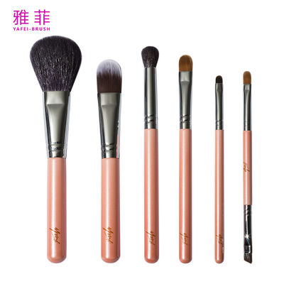 kaufen 062830 Stylische Kupfer-Ferrule 6PCS Kleines Make-up-Pinsel-Set mit Aufbewahrung Online-Herstellung