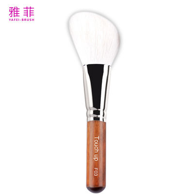 kaufen F03 Weiße echte Ziegenhaar-Make-up-Bürsten Flachwinklige Konturbürsten Privatetikett Online-Herstellung