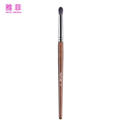 kaufen TOUCH UP 27 Custom Logo Tierhaar Kupfer Ferrule Holzgriff Blending Eyeshadow Bürste mit langlebigen Griff Online-Herstellung