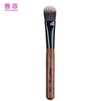 kaufen T08 Synthetisches veganisches Material Mehrfunktions-Einfach-Grundstück Make-up-Bürste Kupferrohr Holzgriff Online-Herstellung