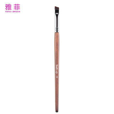 FASCHEN 19 Custom LOGO Feine dünne vegane Augenbraue Eyeliner Make-up Bürste Holzgriffe