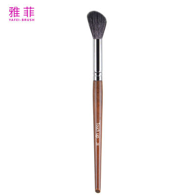 Blending Blusher Nose Shadow Contour Brush Custom Logo Tierhaar Kupfer Ferrule Holzgriff Premium Qualität OEM ODM Fabrik