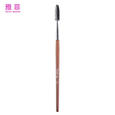 BESICHTEN 31 Wimpern Spiral Locken Augenbrauen Bürste Custom Logo Kupfer Ferrule Holzgriffe Premium Qualität