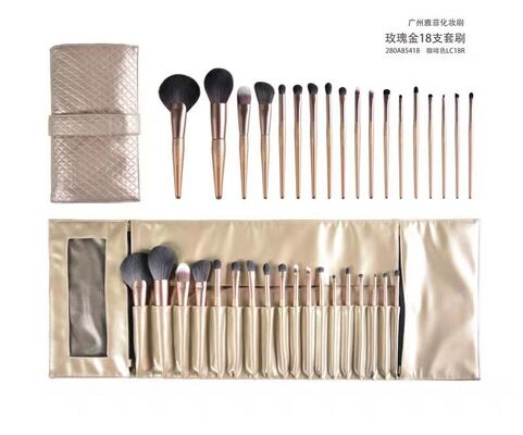 15-teiliges Naturhaar-Make-up-Pinsel-Set, ultraweiche Borsten, starkes Pudereinsammeln, Gesichts-Kontur-Highlight