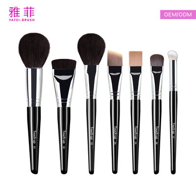 Professionelles Make-up-Pinsel-Set, mittelgroß, zungenförmig, klassisches Sablehaar, Verblendungspinsel, anpassbare Griff-Farbe und -Größe
